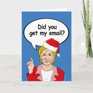 Festiva Tarjeta de Navidades Hillary - ¿Recibiste mi corre