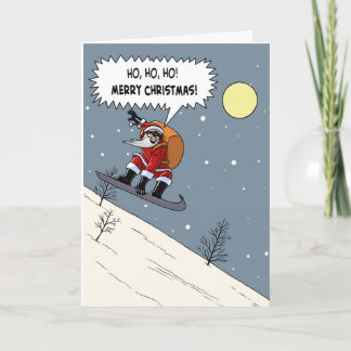 Festiva Tarjeta de Navidades Hip Santa