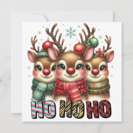Festiva Tarjeta de Navidades Ho Ho Ho Ho Ho Ho Ho