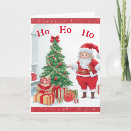Festiva Tarjeta de Navidades Ho Ho Ho Ho Ho Ho Ho