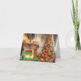 Festiva tarjeta de navidades horizontal