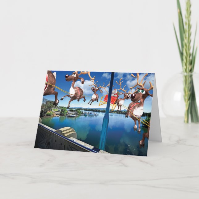 Festiva Tarjeta de Navidades humorísticos del peregrinaje  (Anverso)