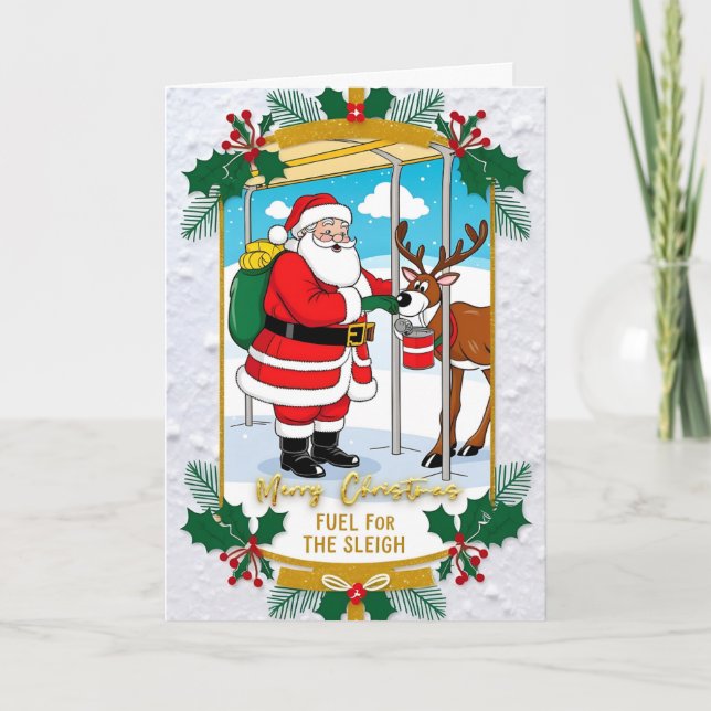 Festiva Tarjeta de Navidades humorísticos para cualquiera (Anverso)