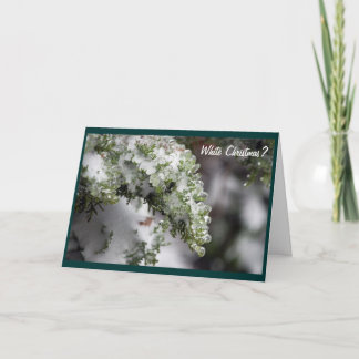 Festiva Tarjeta de Navidades Icy Evergreen