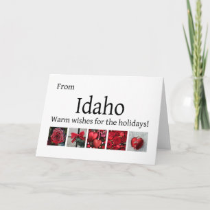 Festiva Tarjeta de Navidades Idaho, específica del estado