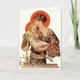 Festiva Tarjeta de Navidades ilustrados de J.C. Leyendecke