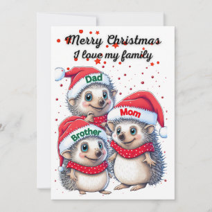 Festiva Tarjeta de Navidades imprimibles con porcupones