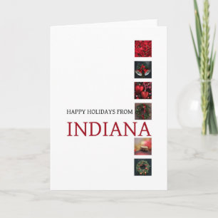Festiva Tarjeta de Navidades Indiana con adornos