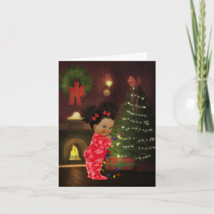 Festiva Tarjeta de Navidades infantiles afroamericanos