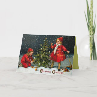 Festiva Tarjeta de Navidades infantiles de Victoria