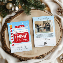 Tarjeta de Navidades inmobiliarios de código QR de