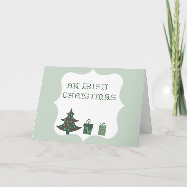 Festiva Tarjeta de Navidades irlandeses (Anverso)