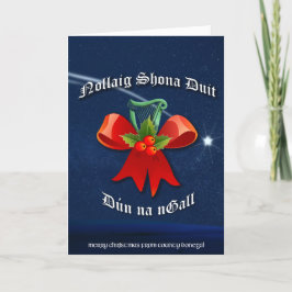 Festiva Tarjeta de Navidades irlandeses de Donegal - Nolla