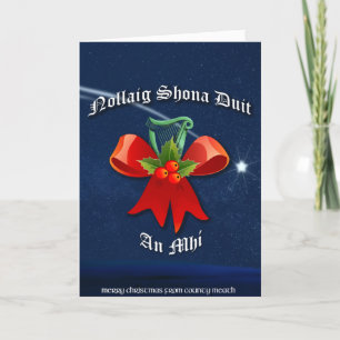 Festiva Tarjeta de Navidades irlandeses Meath - Nollaig Sh