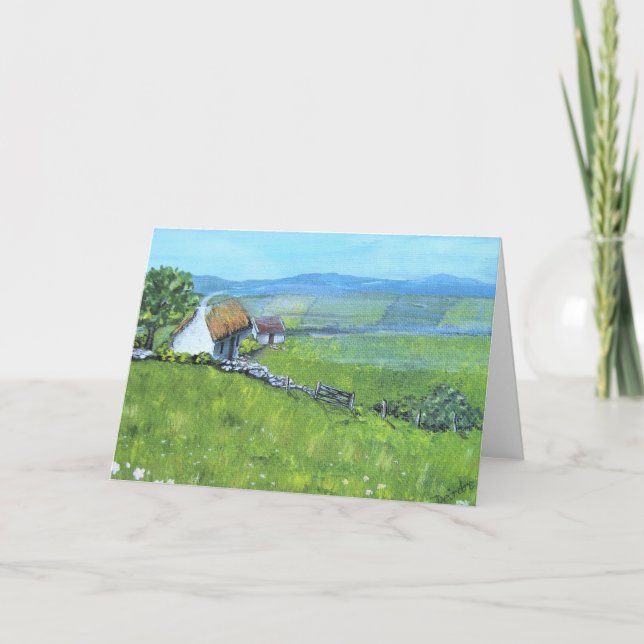 Festiva Tarjeta de Navidades irlandeses, saludo, Irlanda,  (Anverso)