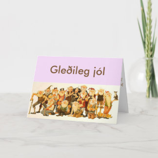 Festiva Tarjeta de Navidades islandeses