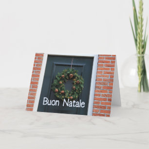 Festiva Tarjeta de Navidades italiana Buon Natale