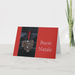Festiva Tarjeta de Navidades italiana Buon Natale