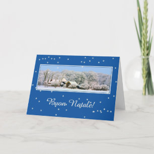 Festiva Tarjeta de Navidades italiana Buon Natale