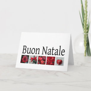 Festiva Tarjeta de Navidades italiana Buon Natale