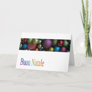 Festiva Tarjeta de Navidades italiana Buon Natale