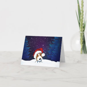 Festiva Tarjeta de Navidades Jack Russell