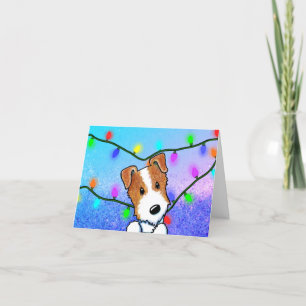 Festiva Tarjeta de Navidades Jack Russell Terrier