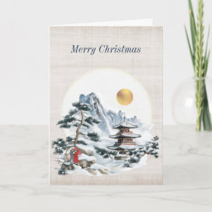 Festiva Tarjeta de Navidades japoneses de época
