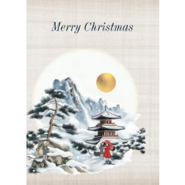 Festiva Tarjeta de Navidades japoneses de época
