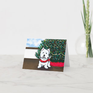 Festiva Tarjeta de Navidades JD Westie