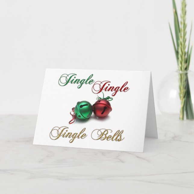 Festiva Tarjeta de Navidades Jingle Bells (Anverso)