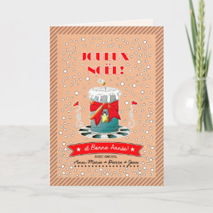 Festiva Tarjeta de Navidades Joyeux Noël et Bonne Anné en 