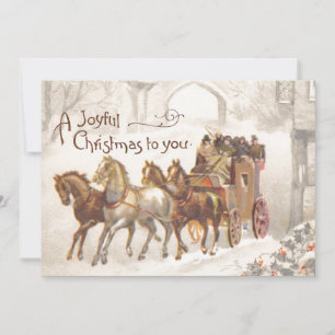 Festiva Tarjeta de Navidades joyosos de nieve con transpor