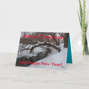 Festiva Tarjeta de Navidades Kansas Snowy Creek