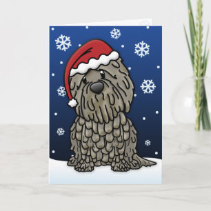 Festiva Tarjeta de Navidades Kawaii Bergamasco