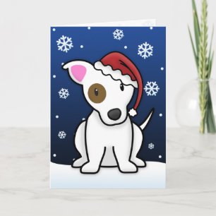 Festiva Tarjeta de Navidades Kawaii Jack Russell