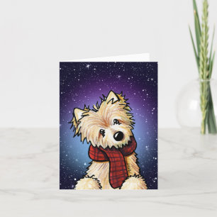 Festiva Tarjeta de Navidades KiniArt Norwich Terrier