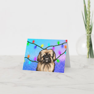 Festiva Tarjeta de Navidades kiniArt Pekingese