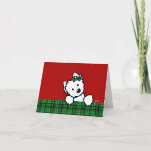 Festiva Tarjeta de Navidades KiniArt Westie
