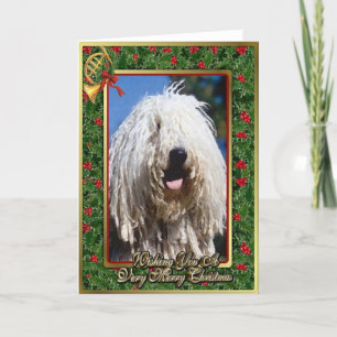 Festiva Tarjeta de Navidades Komondor Dog Blank