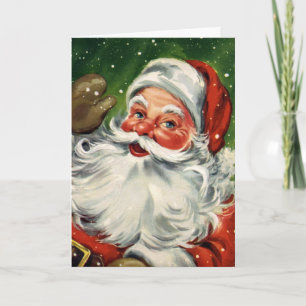 Festiva Tarjeta de Navidades KRW Vintage Santa Claus