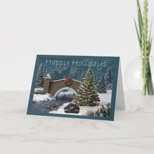 Festiva Tarjeta de Navidades Labrador Recuperador por la n