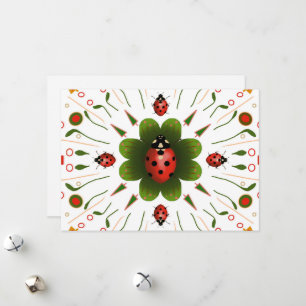 Festiva Tarjeta de Navidades Ladybug