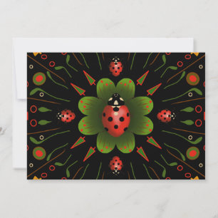 Festiva Tarjeta de Navidades Ladybug