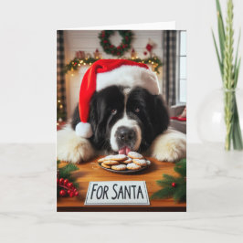 Festiva Tarjeta de Navidades Lick de la Cookie de Perros d