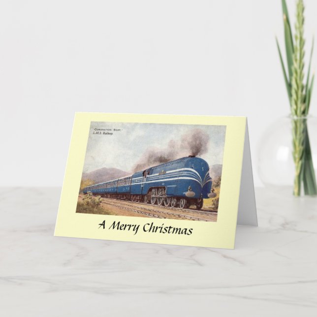 Festiva Tarjeta de navidades - LMS - The Coronation Scot (Anverso)
