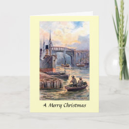 Festiva Tarjeta de navidades - Los puentes, Sunderland