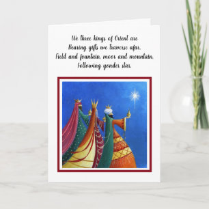 Festiva Tarjeta de navidades - Los tres reyes orientales s