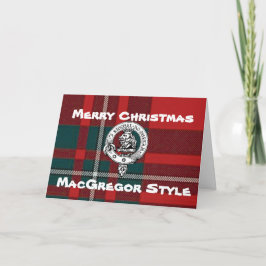 Festiva Tarjeta de Navidades MacGregor Tartán