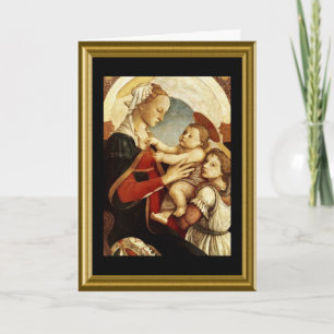 Festiva Tarjeta de Navidades Madonna e Infantil